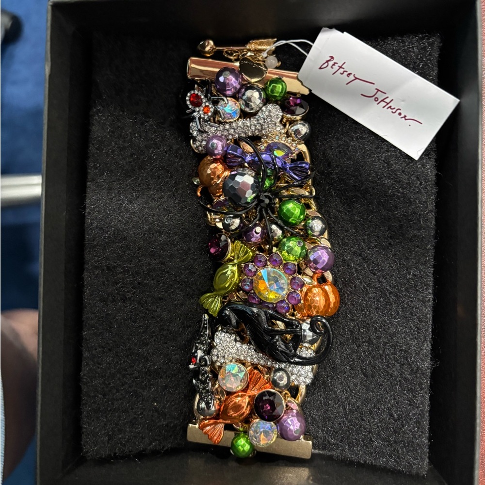 Betsey Johnson Spooky Charm Bracelet with Multicolor Accents